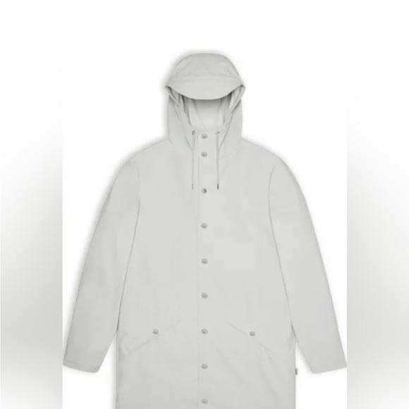 RAINS LONG JACKET IN ASH SZ XL UNISEX NWT - Picture 4 of 4